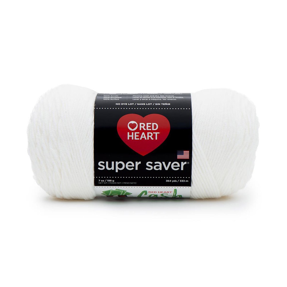 Craft Supplies, Art & School, Coats & Clark, Red Heart, Super Saver, Yarn, 583675, White